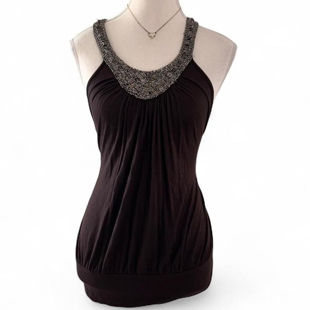 Forever 21 Black Embellished Blouse